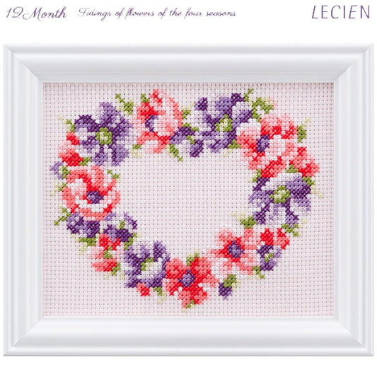 Набор для вышивки "Cross Stitches из Four Seasons Flower от четвертого цветка, февральский анемон" Lecien Lucian Cosmo Cosmo