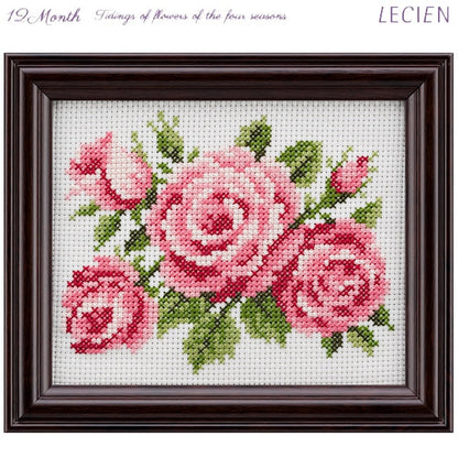 Embroidery kit "Seasonal flowers from the Kross Stitch April Rose" LECIEN Lecien COSMO Cosmo