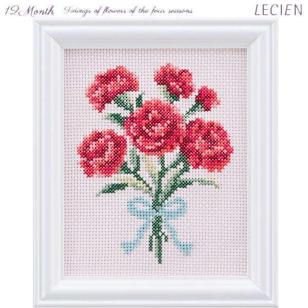 Embroidery kit "Seasonal flowers from the New Flowers from Cross Stitch May Carnation" LECIEN Lecien COSMO Cosmo