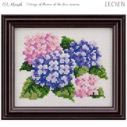 刺繡套件“十字縫線六月繡球事的季節性開花新聞” Lecien Lecien Cosmo Cosmo