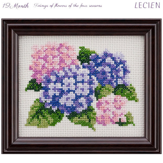 Набор для вышивки "Сезонный Flores of Flowers Trans Stitch June Hydrangea" Lecien Lucian Cosmo Cosmo