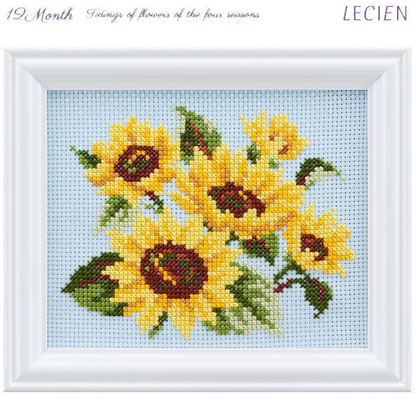 Kit de bordado "Flores de temporada de Flowers Cross Stitch Auglowari" Lecien Lucian Cosmo Cosmo