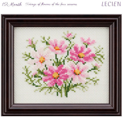 Stickerei Kit "Saisonale Blumen aus der vierten Blume des Kreuzstichs Oktober Cosmos" Lecien Lecien Cosmo Cosmo