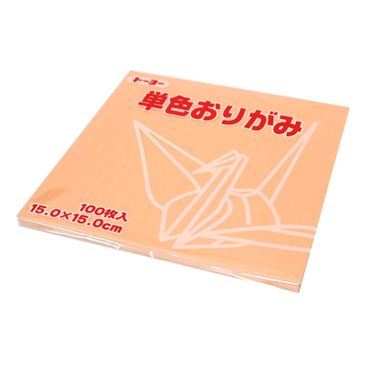 Paper de origami Chiyo "Single Color Origami 15.0 44 Pale Orange" Toyo