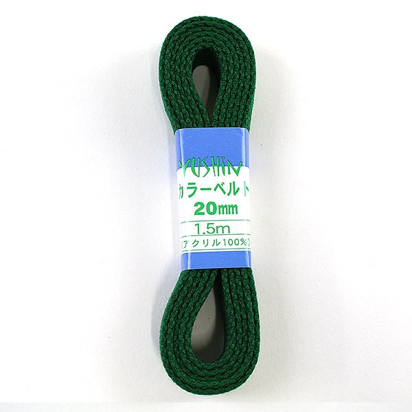 Handwerkband "Farbgürtel 20mm Breite x 1,5 m 10 grün" yushin