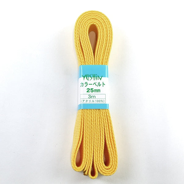 Kunsthandwerk "Farbgürtel 25 mm Breite x 3m 9 gelb" yushin