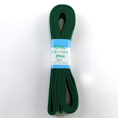 Kunsthandwerk "Farbgürtel 25 mm Breite x 3m 10 grün" yushin