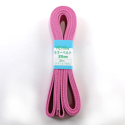 Kunsthandwerk "Farbgürtel 25 mm Breite x 3m 22 Dunkelrosa" Yushin "