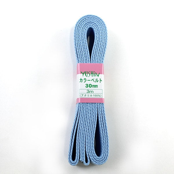 Ruban d'artisanat "Couleur de couleur 30 mm Largeur x 3m 3 3 Bleu clair" Yushin