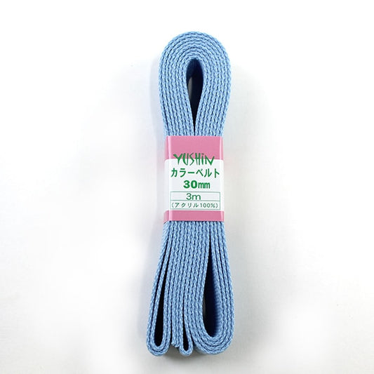 Kunsthandwerk "Farbgürtel 30 mm Breite x 3m 3 hellblau" yushin "
