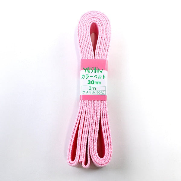 Kunsthandwerk "Farbgürtel 30 mm Breite x 3m 4 dünn rosa" yushin "