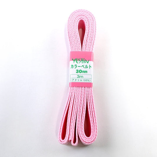 Kunsthandwerk "Farbgürtel 30 mm Breite x 3m 4 dünn rosa" yushin "