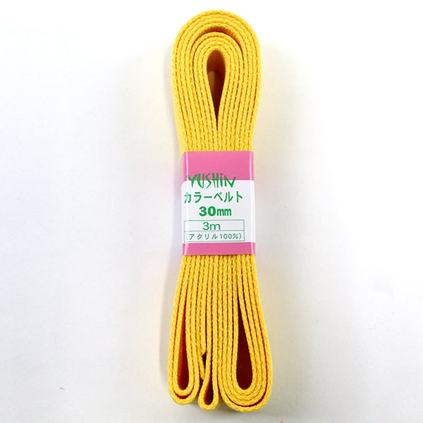 Kunsthandwerk "Farbgürtel 30 mm Breite x 3m 9 gelb" yushin