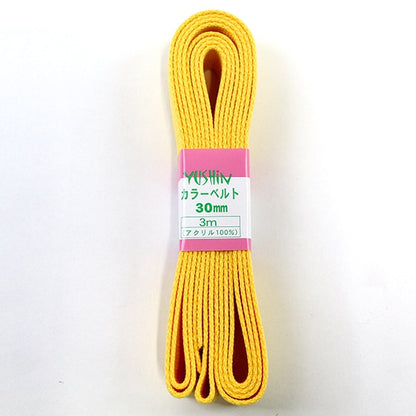 Kunsthandwerk "Farbgürtel 30 mm Breite x 3m 9 gelb" yushin