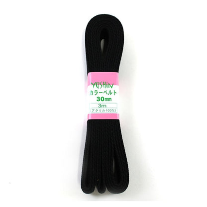 Cinta de artesanía "Cinturón de color de 30 mm de ancho x 3m 14 negro" Yushin Play Heart