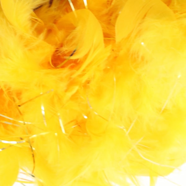 깃털 장식 "Chandelier Rame Yellow"