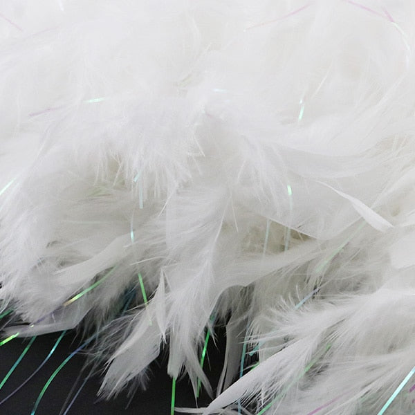 Décoration de plumes "Chandry Aurora Shiro"