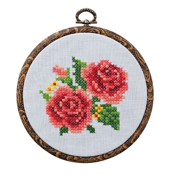 Stickerei Kit "Farbvorlagen -ähnliche Kreuz -Stitch Rose Nr. 9901" Lecien Lecien Cosmo Cosmo