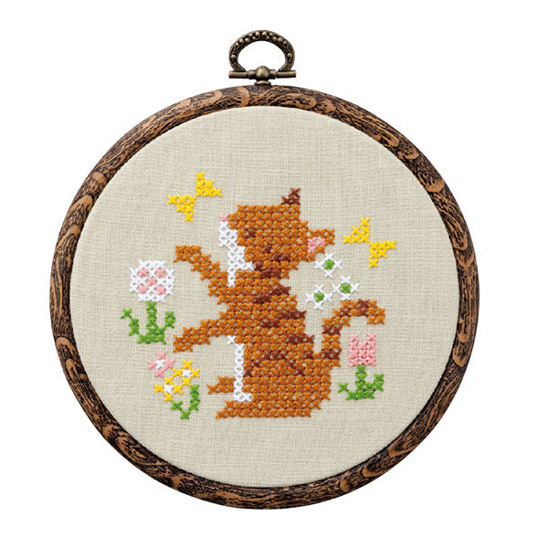 Kit di ricamo "Cross -Stitchcat Like Coloring" Lecien Lucian Cosmo Cosmo