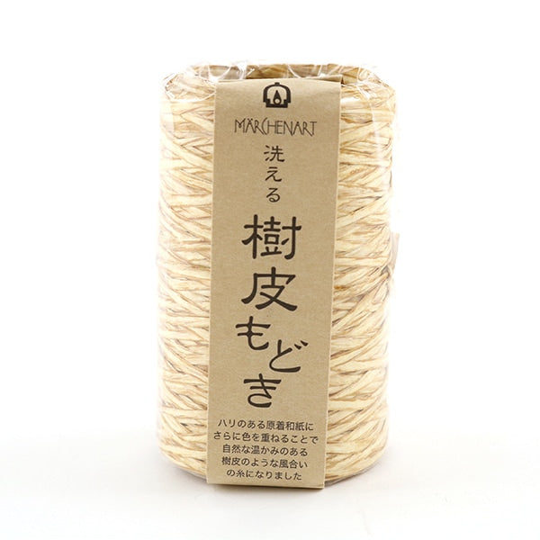 Hilo para manualidades "Washing Bark Moki Cream 651 Color" Marchenart Fairy Art