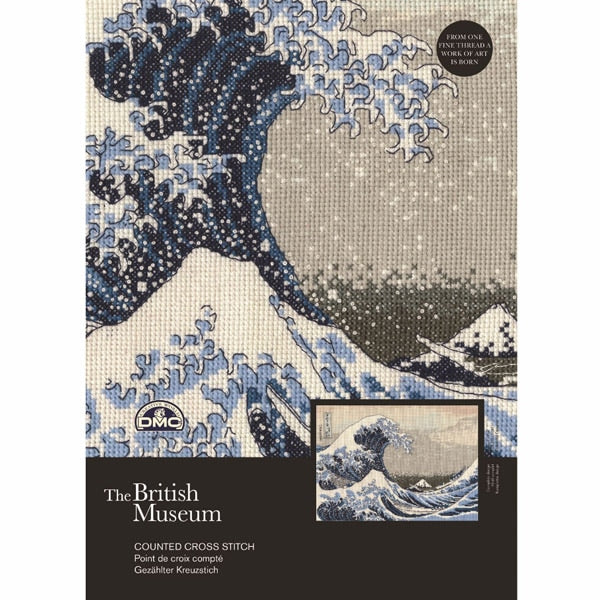 Kit di ricamo importato "Katsushika Hokusai -The Great Wave (Katsushika Hokusai" Kanagawa Offshore ") Bl1145 73 DMC DM Sea