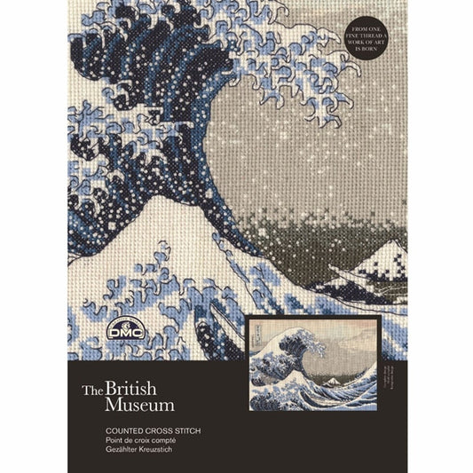 輸入刺しゅうキット 『Katsushika Hokusai - The Great Wave (葛飾北斎 「神奈川沖浪裏」) BL1145 73』 DMC ディーエムシー