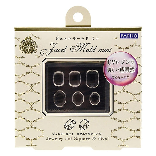 قالب الراتنج "PADICO Jewel Mould Mini Jewelry Cut Square & البيضاوي 401009" PADICO PADICO