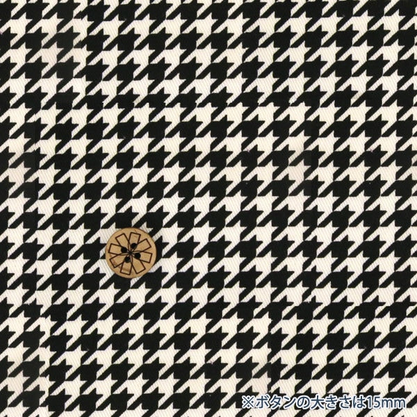 [來自數量5] 織物 “ Twill Check Print（Chidori）Off -black”