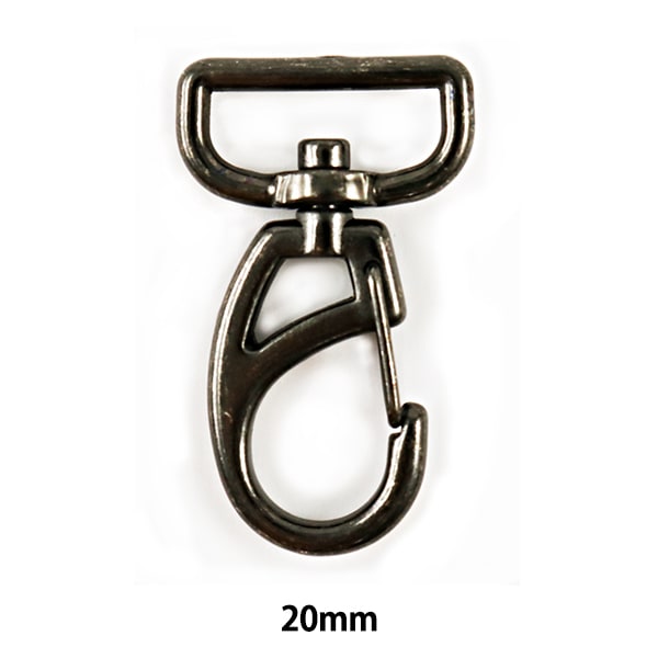 手芸金具 『ナスカン20mm 黒ニッケル SUN13-103』 SUNCOCCOH
