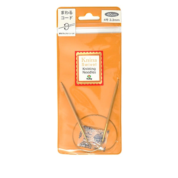 Knitting Needles "Knina Swivel Knitting Needless) BambooCirclar Needles 40cm 4] Tulip tulip