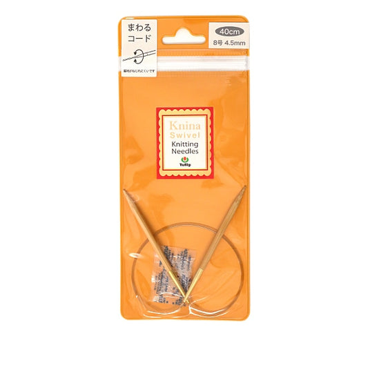 Knitting Needles "Knina Swivel Knitting Needless) BambooCirclar Needles 40cm 8] Tulip tulip