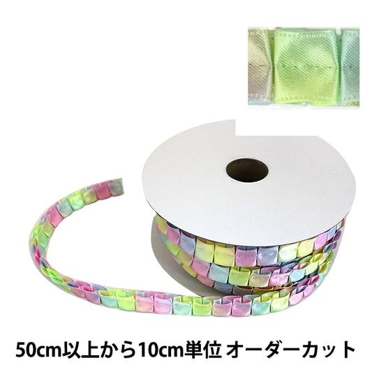 [Cantidad de la unidad de 10 cm 5] Cinta "Rainbow Ribbon Center Destino 15 mm 8º color"