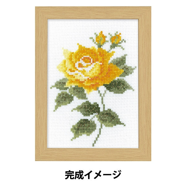 刺しゅうキット 『12ヶ月の花フレーム刺しゅうキット 10月イエロー
