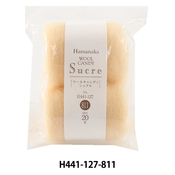 Needle felting "Wool Candy Shukuru Natural Blend H441-127-811" Hamanaka