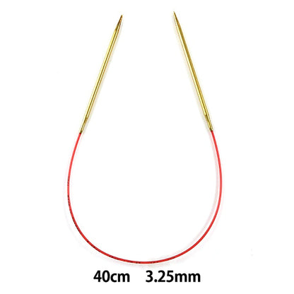 Agujas de tejer "Carrera addiAgujas circularesTamaño de aguja de oro de 40 cm 3.25 mm" Addi adi