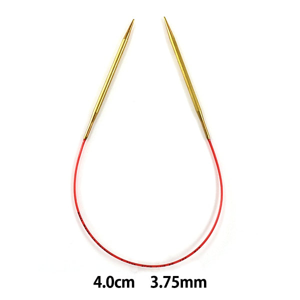 إبر الحياكة `` سباق إضافيإبرة دائريةإبرة ذهبية مقاس 40 سم مقاس 3.75 مم إضافي