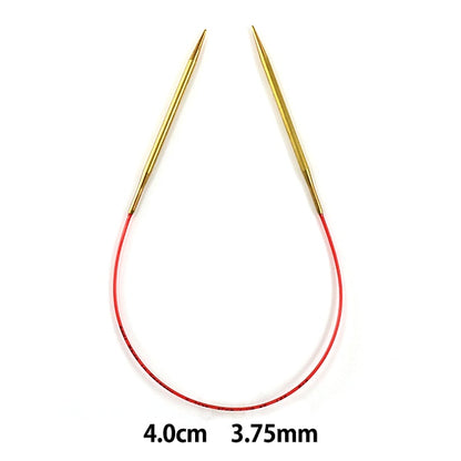 إبر الحياكة `` سباق إضافيإبرة دائريةإبرة ذهبية مقاس 40 سم مقاس 3.75 مم إضافي