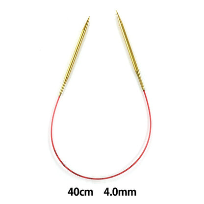 編み針 『addiレース輪針ゴールド 40cm 針サイズ4.0mm』 addi アディ