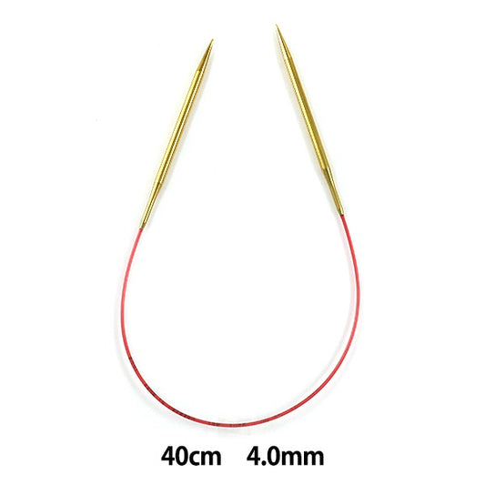 إبر الحياكة `` سباق إضافيإبرة دائريةإبرة ذهبية مقاس 40 سم مقاس 4.0 مم إضافي