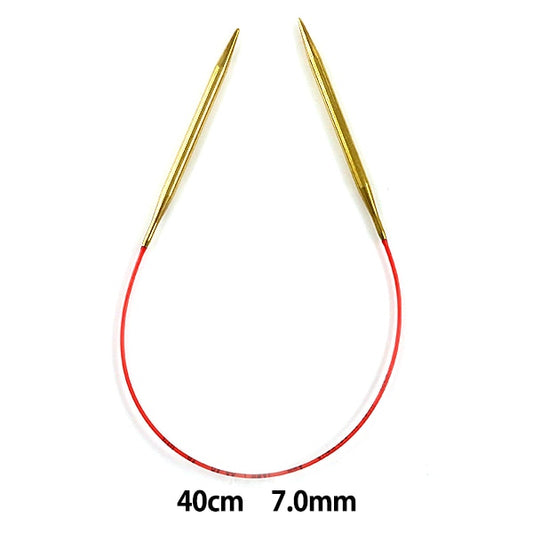 إبر الحياكة `` سباق إضافيإبرة دائريةإبرة ذهبية مقاس 40 سم مقاس 7.0 مم إضافي