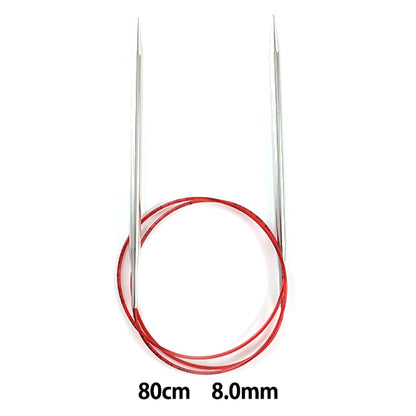 إبر الحياكة `` سباق إضافيإبرة دائريةإبرة فضية 80 سم مقاس 8.0 ملم إضافي