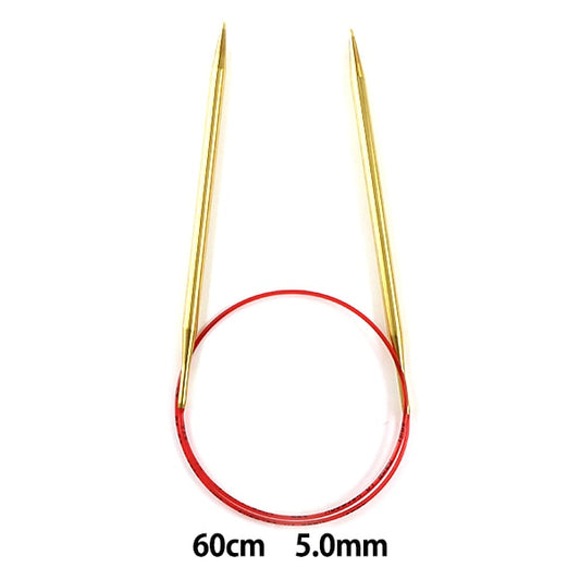 إبر الحياكة `` سباق إضافيإبرة دائريةإبرة ذهبية مقاس 60 سم مقاس 5.0 مم إضافي