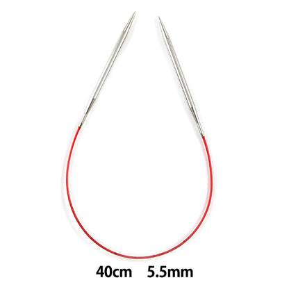 إبر الحياكة `` سباق إضافيإبرة دائريةإبرة فضية مقاس 40 سم مقاس 5.5 مم إضافي