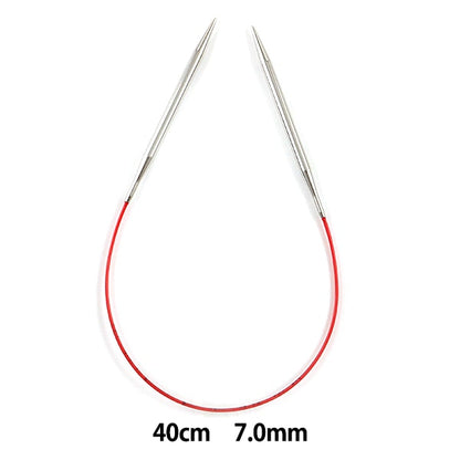 إبر الحياكة `` سباق إضافيإبرة دائريةإبرة فضية مقاس 40 سم مقاس 7.0 مم إضافي
