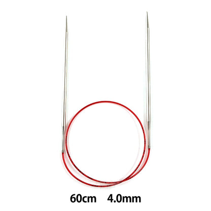 إبر الحياكة `` سباق إضافيإبرة دائريةإبرة فضية مقاس 60 سم مقاس 4.0 مم إضافية