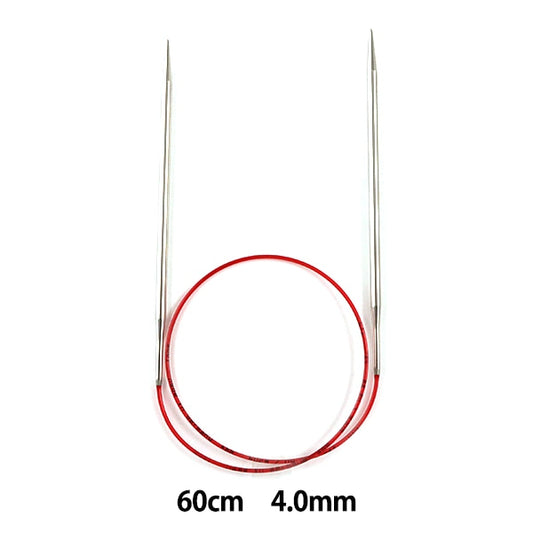 إبر الحياكة `` سباق إضافيإبرة دائريةإبرة فضية مقاس 60 سم مقاس 4.0 مم إضافية