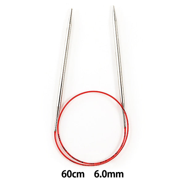 إبر الحياكة `` سباق إضافيإبرة دائريةإبرة فضية مقاس 60 سم مقاس 6.0 مم إضافي