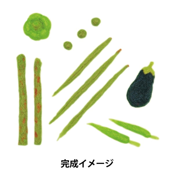 Kit in feltro di lana "verdure verdi vegetali acquarina H441-542" Hamanaka Hamanaka