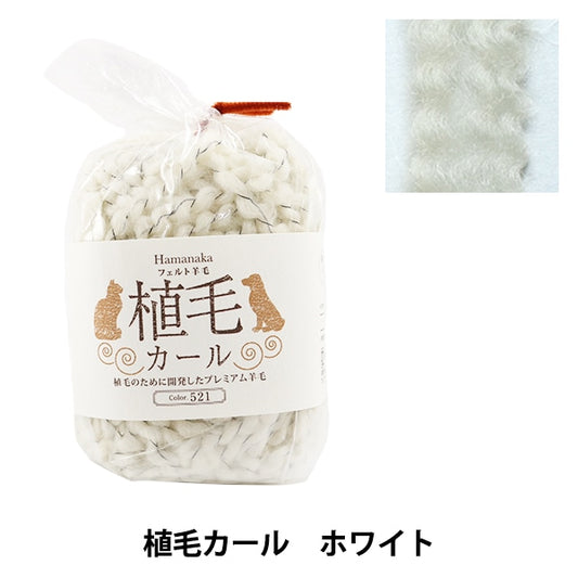 Needle felting "Hair transplanting curl 521 Color White H440-005-521" Hamanaka