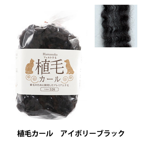 Fieltro de lana "Flocking Curl 526th Color Ivory Black H440-005-526" Hamanaka Hamanaka